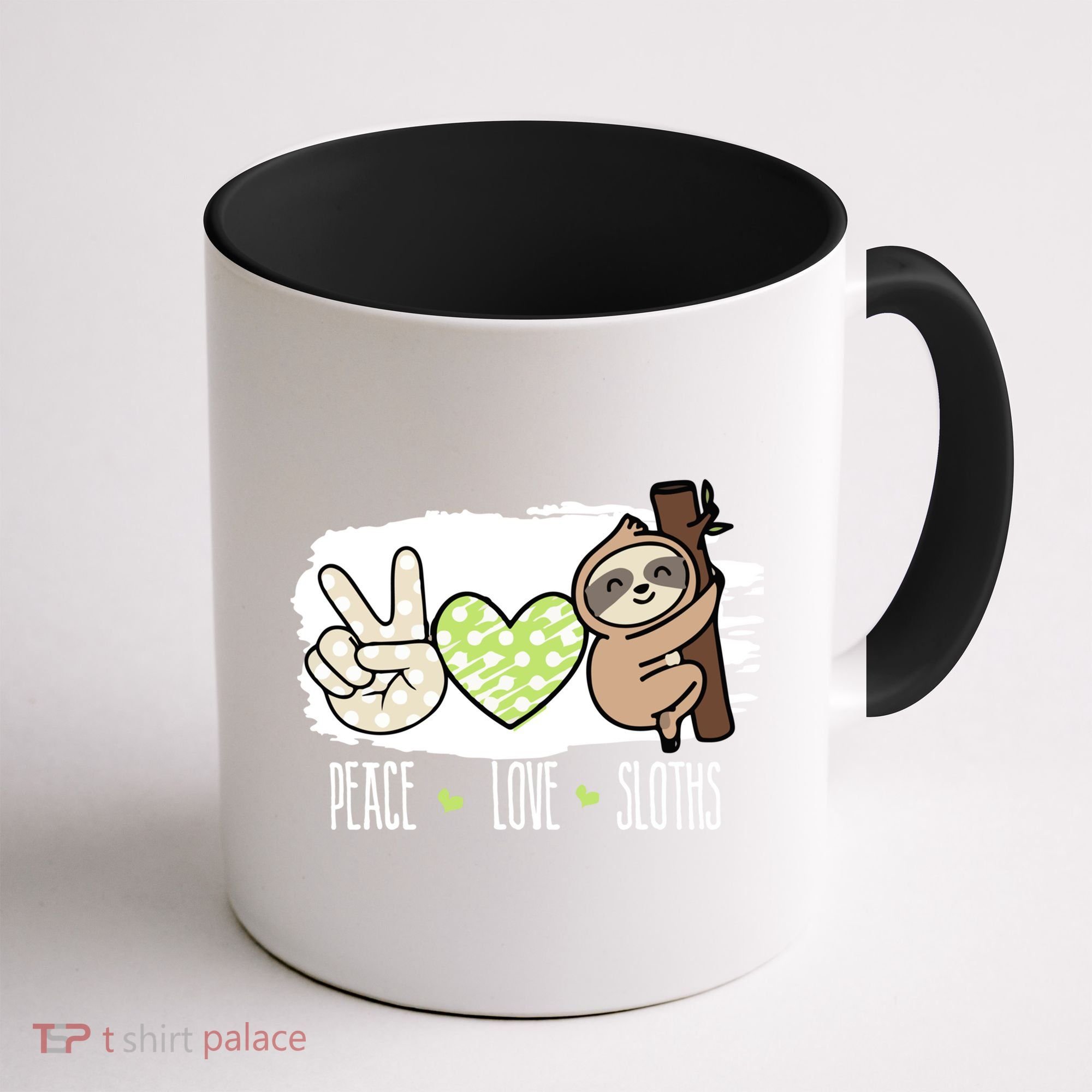 Peace Love Sloths Tropical Sloth Lover Hippie Gift Coffee Mug