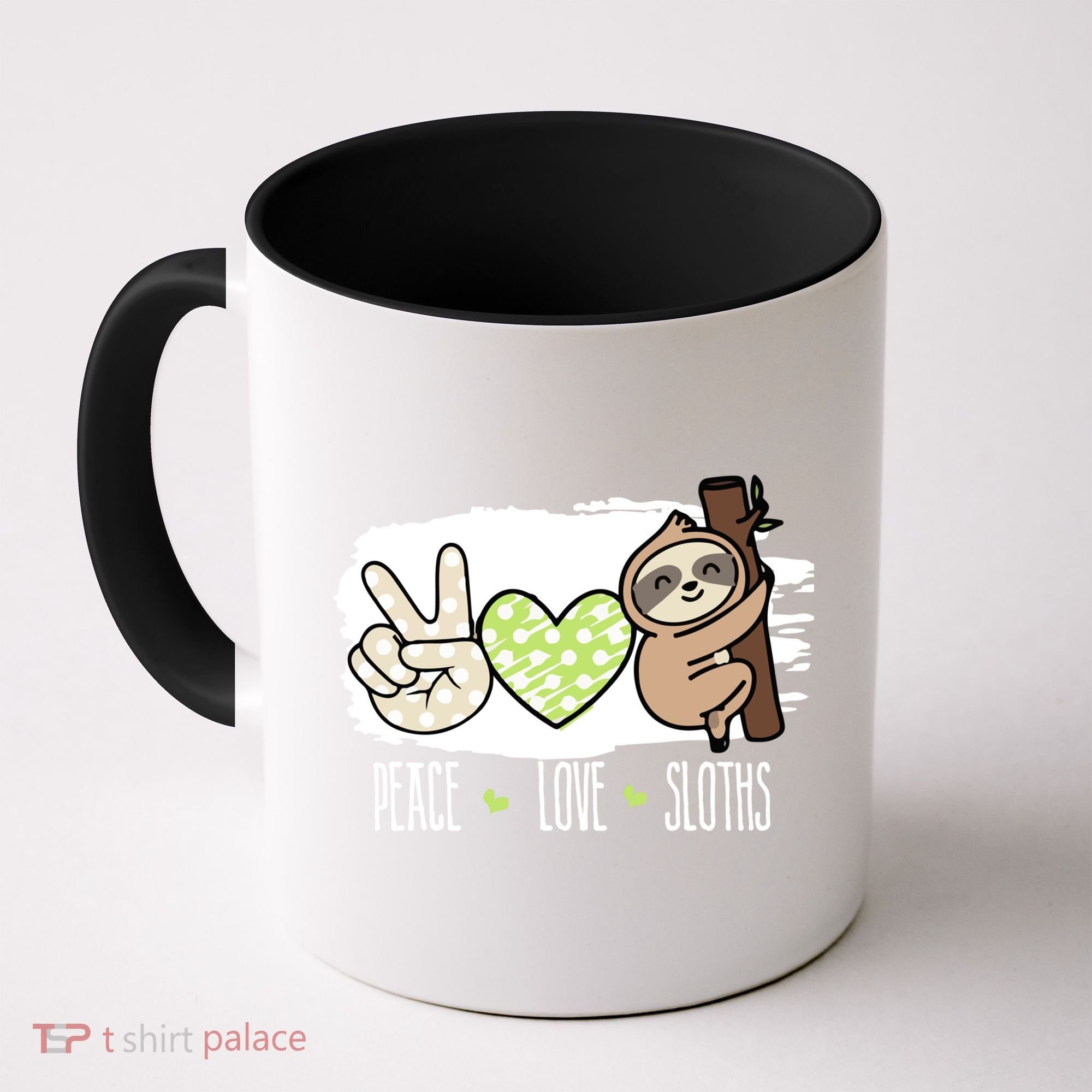 Peace Love Sloths Tropical Sloth Lover Hippie Gift Coffee Mug