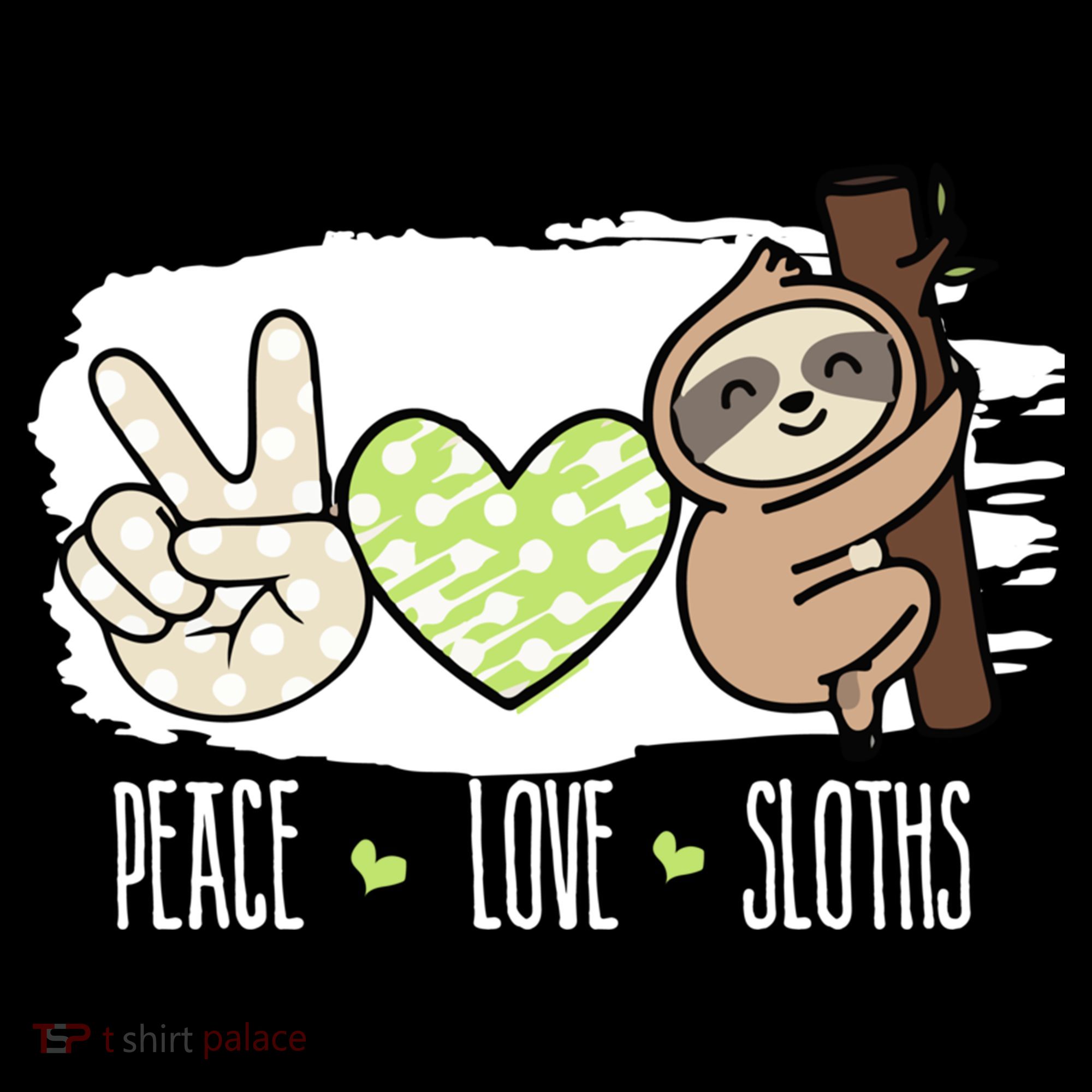Peace Love Sloths Tropical Sloth Lover Hippie Gift Coffee Mug