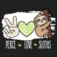 Peace Love Sloths Tropical Sloth Lover Hippie Gift Beanie thumb 2