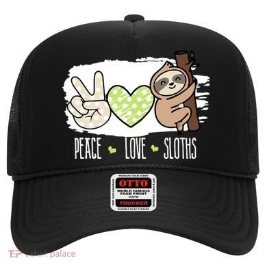 Peace Love Sloths Tropical Sloth Lover Hippie Gift Hat