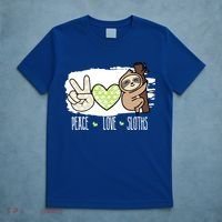 Peace Love Sloths Tropical Sloth Lover Hippie Gift T-Shirt thumb 5