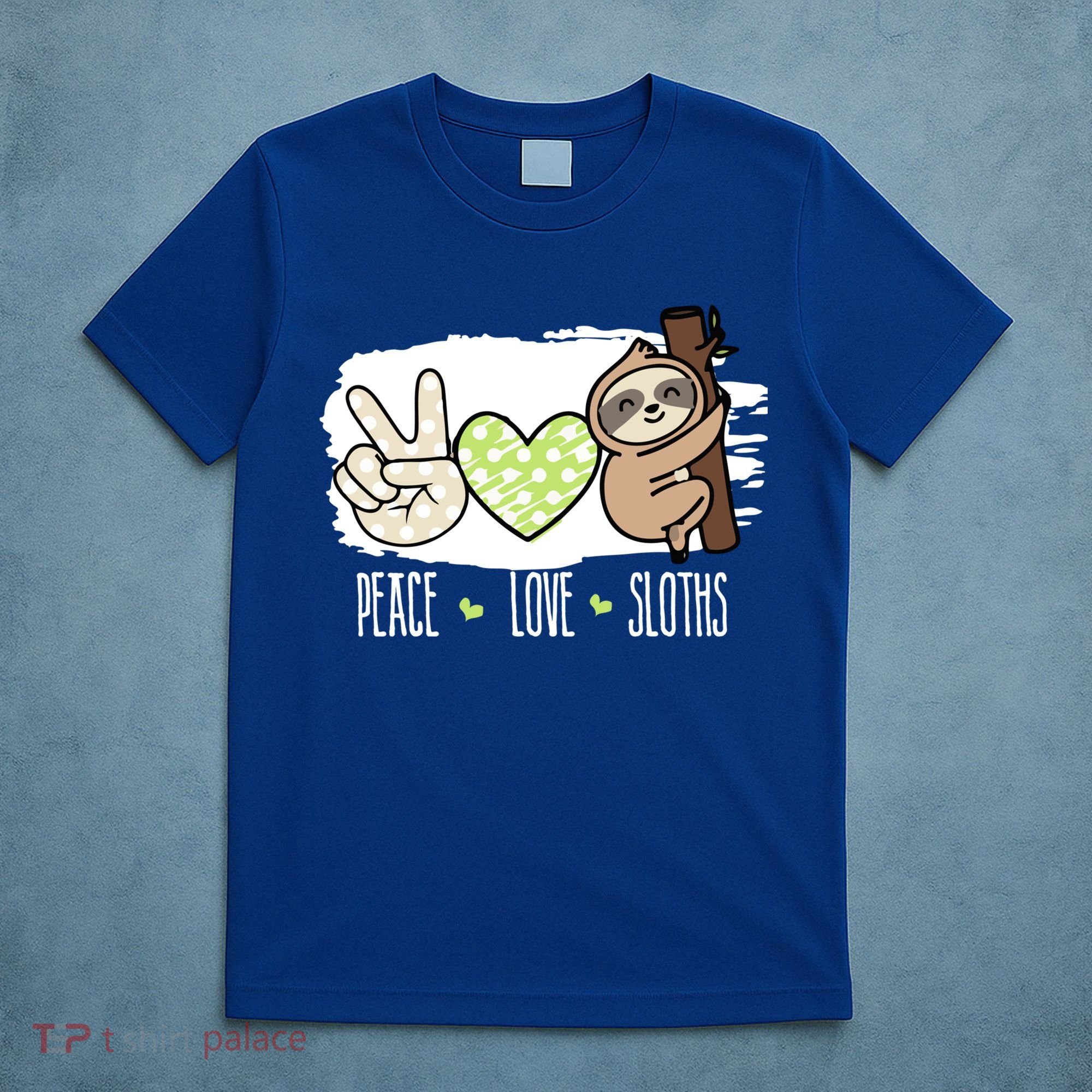 Peace Love Sloths Tropical Sloth Lover Hippie Gift T-Shirt