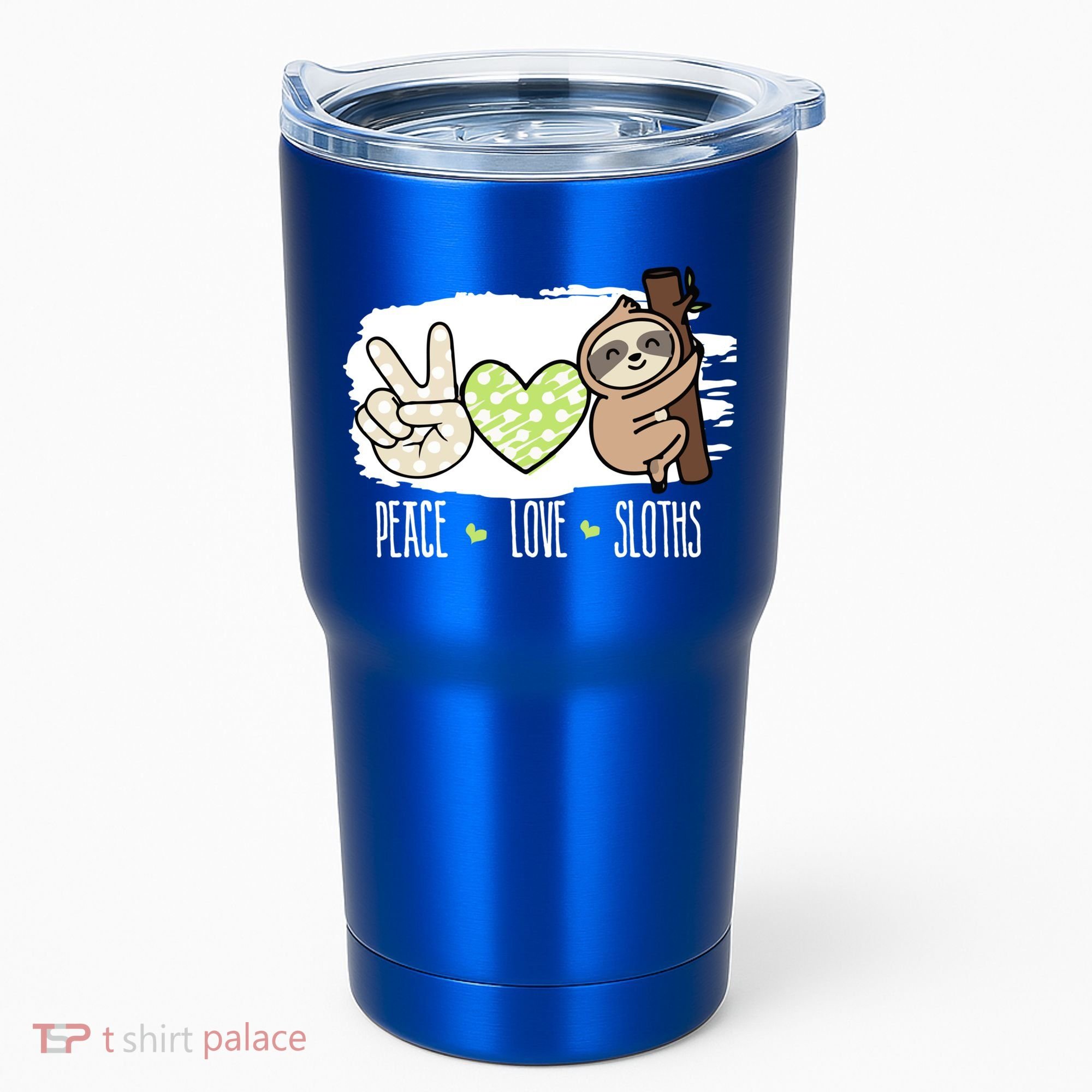 Peace Love Sloths Tropical Sloth Lover Hippie Gift Tumbler