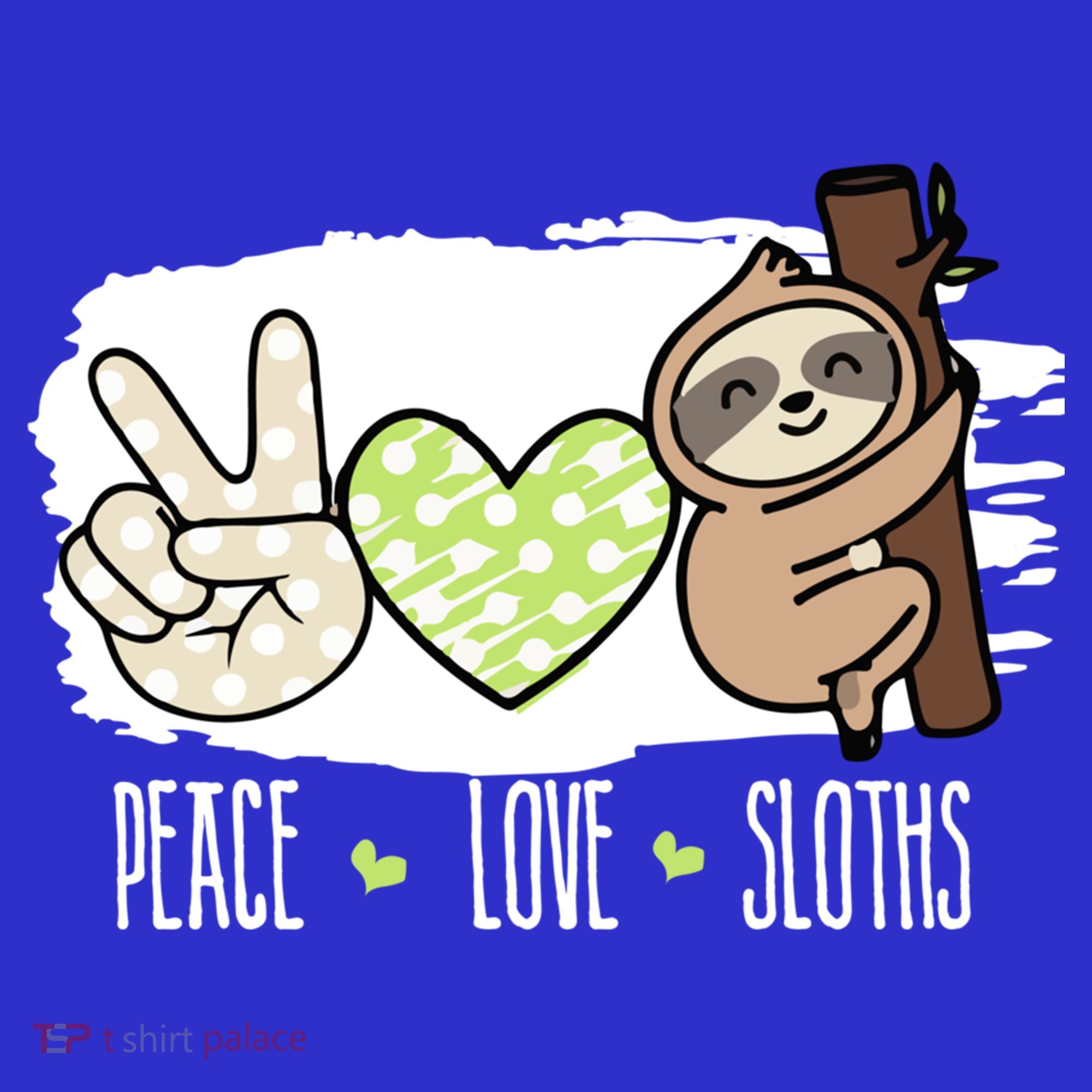 Peace Love Sloths Tropical Sloth Lover Hippie Gift Women's Tank Top