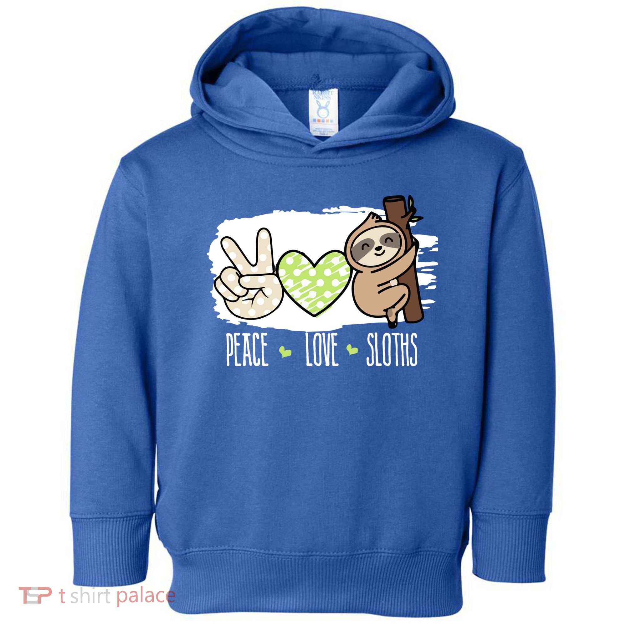 Peace Love Sloths Tropical Sloth Lover Hippie Gift Toddler Hoodie