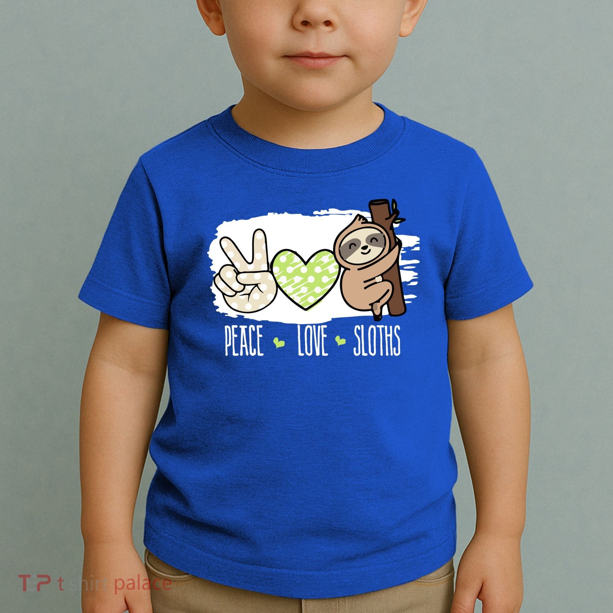 Peace Love Sloths Tropical Sloth Lover Hippie Gift Toddler T-Shirt