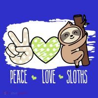 Peace Love Sloths Tropical Sloth Lover Hippie Gift Visor thumb 3