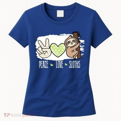 Peace Love Sloths Tropical Sloth Lover Hippie Gift Women's T-Shirt
