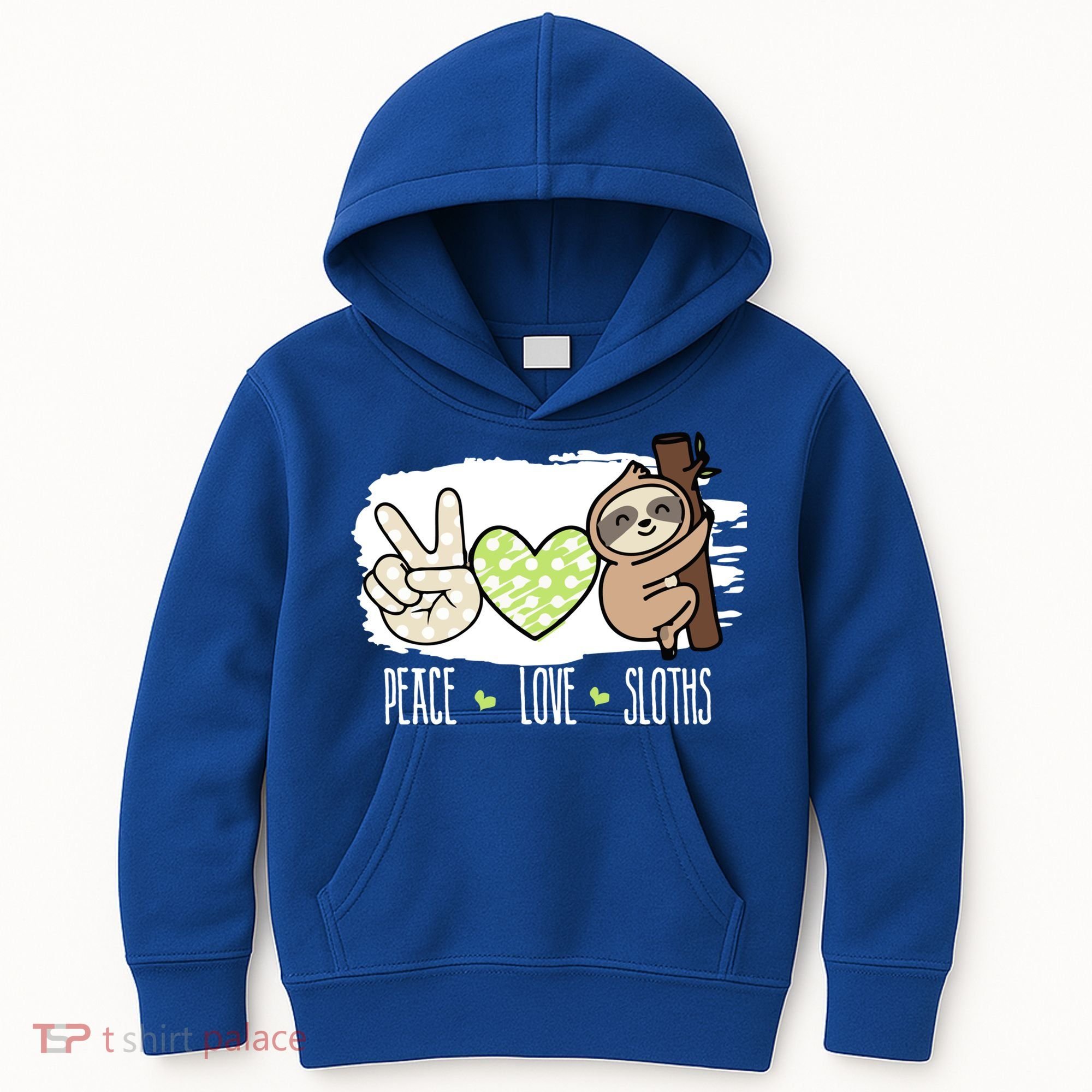 Peace Love Sloths Tropical Sloth Lover Hippie Gift Kids Hoodie