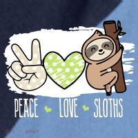 Peace Love Sloths Tropical Sloth Lover Hippie Gift Raglan Baseball Sleeve Shirt thumb 2