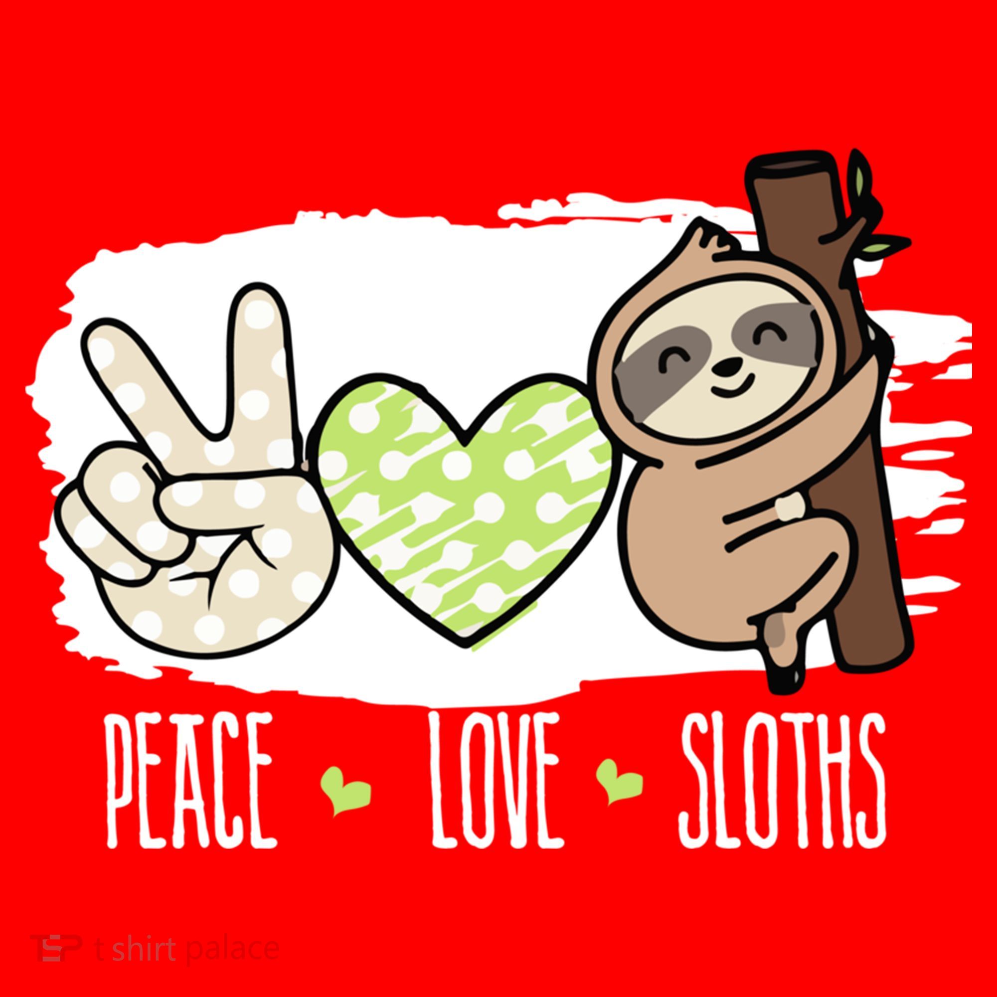 Peace Love Sloths Tropical Sloth Lover Hippie Gift Santa Hat
