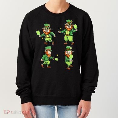 Pickleball Leprechauns St Patrick's Day Pickleball Player Women's Sweatshirt