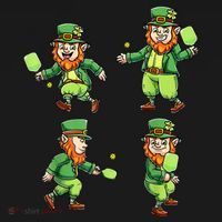 Pickleball Leprechauns St Patrick's Day Pickleball Player Doggie Tank thumb 4