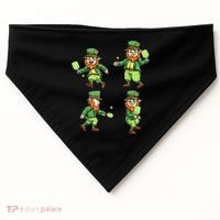Pickleball Leprechauns St Patrick's Day Pickleball Player USA-Made Doggie Bandana thumb 0