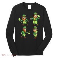 Pickleball Leprechauns St Patrick's Day Pickleball Player Long Sleeve Shirt thumb 0
