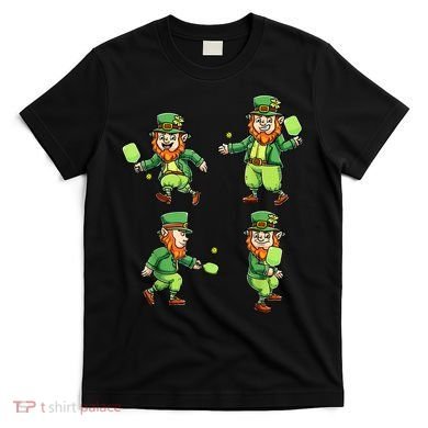 Pickleball Leprechauns St Patrick's Day Pickleball Player T-Shirt