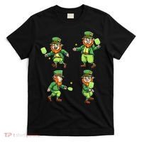 Pickleball Leprechauns St Patrick's Day Pickleball Player T-Shirt thumb 0