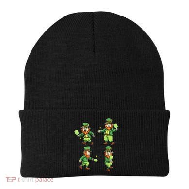 Pickleball Leprechauns St Patrick's Day Pickleball Player Beanie