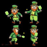 Pickleball Leprechauns St Patrick's Day Pickleball Player Coaster thumb 2