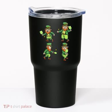Pickleball Leprechauns St Patrick's Day Pickleball Player Tumbler