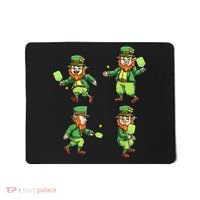 Pickleball Leprechauns St Patrick's Day Pickleball Player Mousepad thumb 0