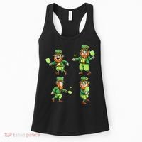 Pickleball Leprechauns St Patrick's Day Pickleball Player Women's Tank Top thumb 0