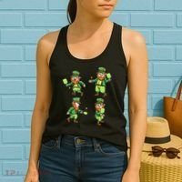 Pickleball Leprechauns St Patrick's Day Pickleball Player Women's Tank Top thumb 2