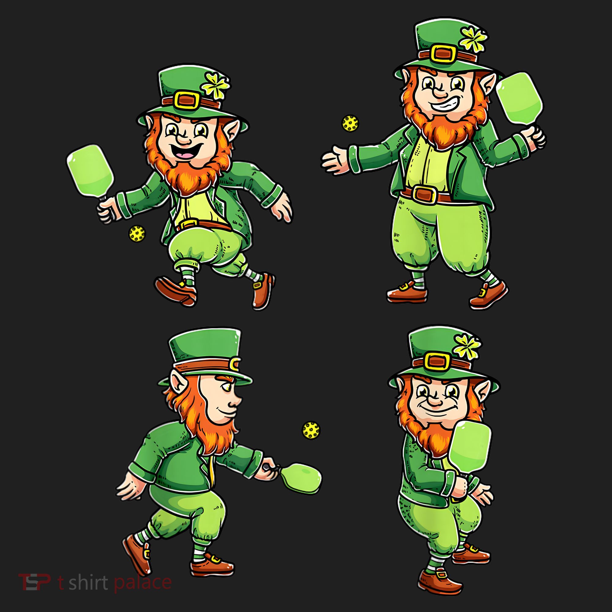 Pickleball Leprechauns St Patrick's Day Pickleball Player Hat