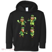 Pickleball Leprechauns St Patrick's Day Pickleball Player Toddler Hoodie thumb 0