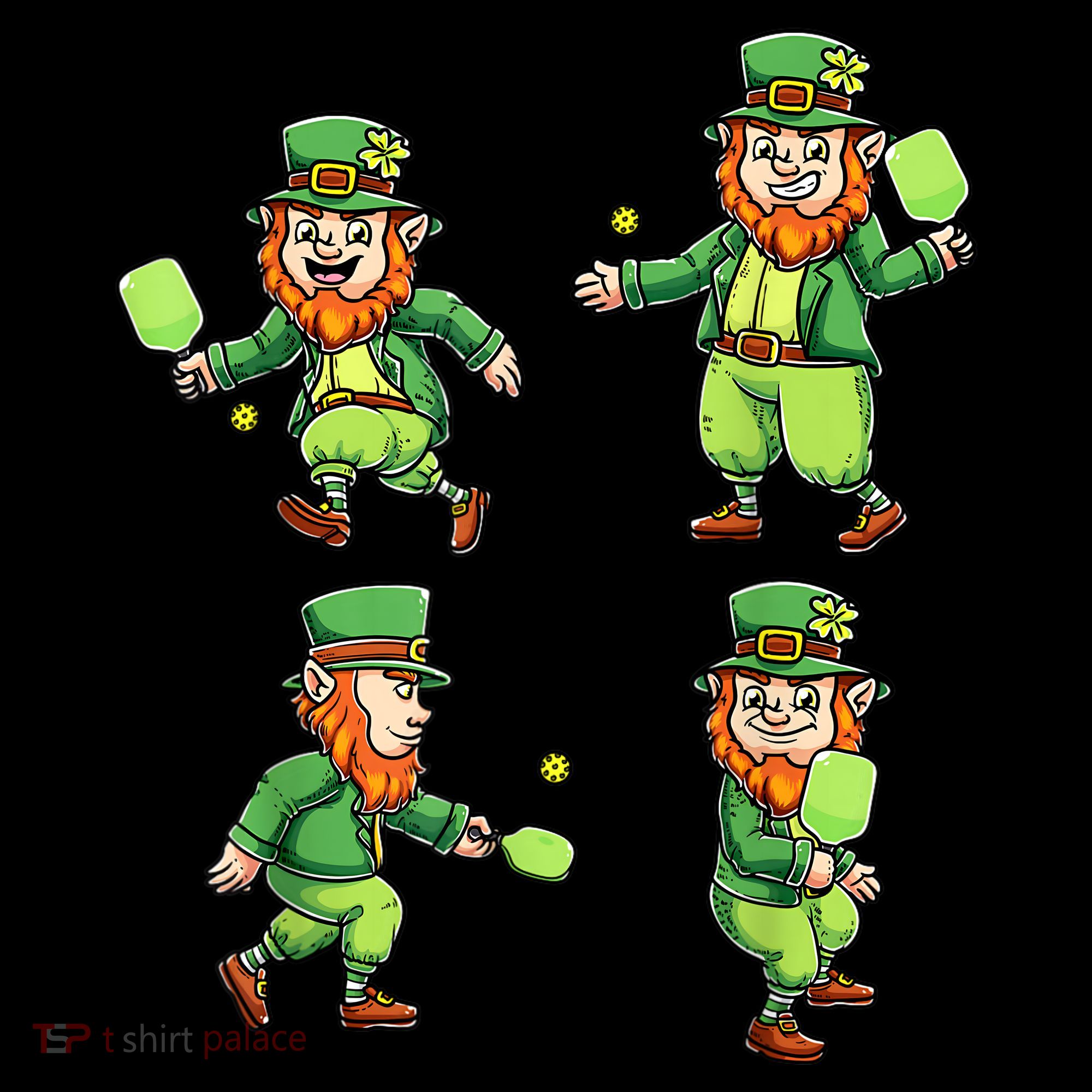 Pickleball Leprechauns St Patrick's Day Pickleball Player Toddler Hoodie