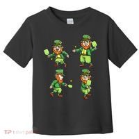 Pickleball Leprechauns St Patrick's Day Pickleball Player Toddler T-Shirt thumb 0