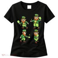 Pickleball Leprechauns St Patrick's Day Pickleball Player Women's T-Shirt thumb 0