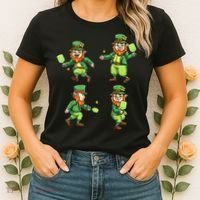 Pickleball Leprechauns St Patrick's Day Pickleball Player Women's T-Shirt thumb 2