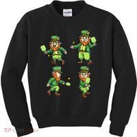 Pickleball Leprechauns St Patrick's Day Pickleball Player Kids Sweatshirt thumb 0
