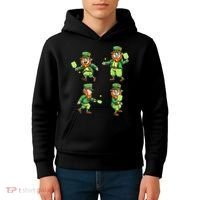 Pickleball Leprechauns St Patrick's Day Pickleball Player Kids Hoodie thumb 4