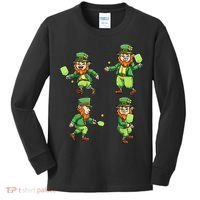 Pickleball Leprechauns St Patrick's Day Pickleball Player Kids Long Sleeve Shirt thumb 0