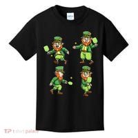 Pickleball Leprechauns St Patrick's Day Pickleball Player Kids T-Shirt thumb 0