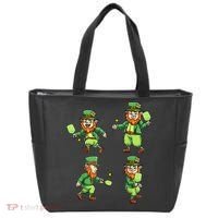 Pickleball Leprechauns St Patrick's Day Pickleball Player Tote Bag thumb 0
