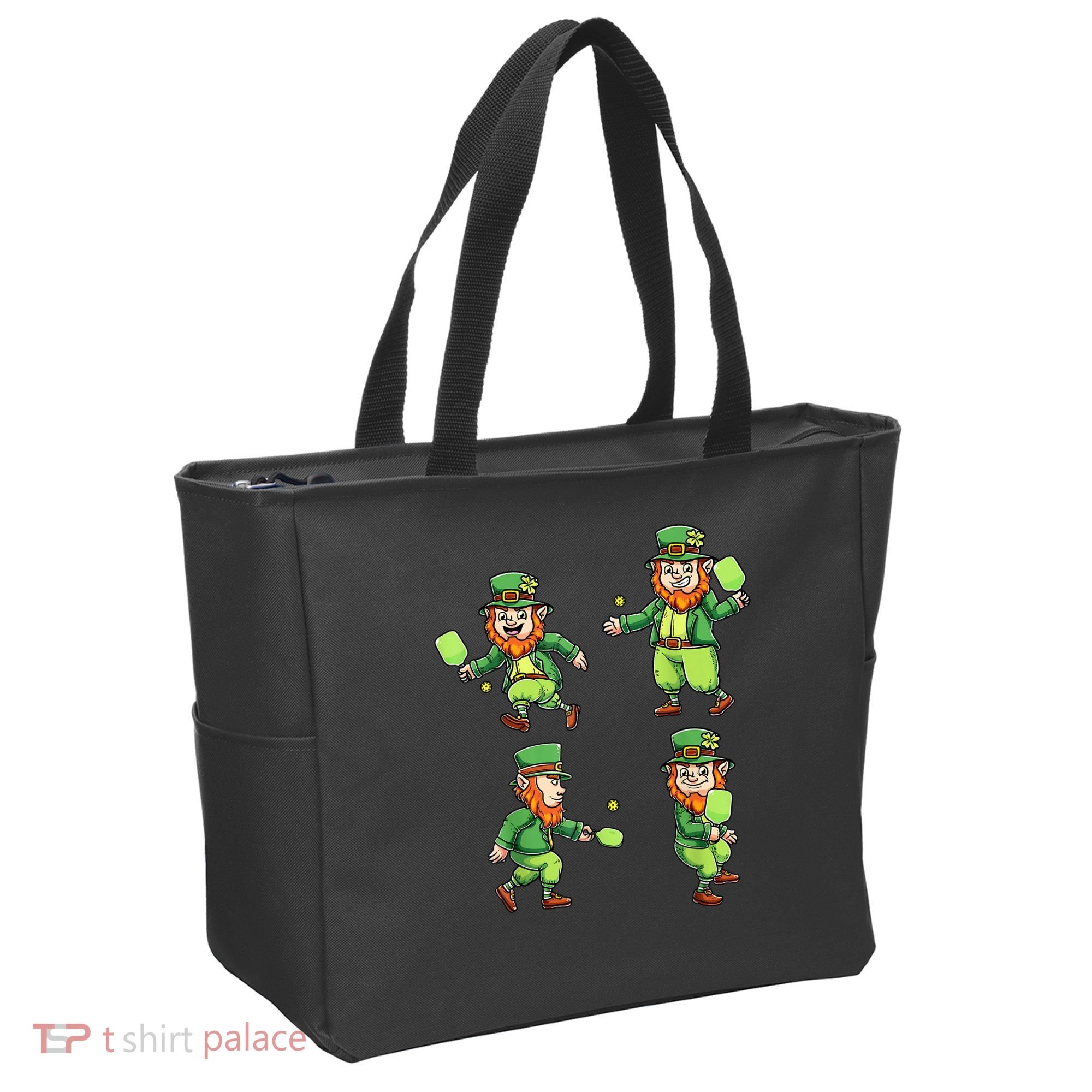 Pickleball Leprechauns St Patrick's Day Pickleball Player Tote Bag