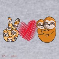 Peace Love Sloth funny Sloth Lover Women's Sweatshirt thumb 2