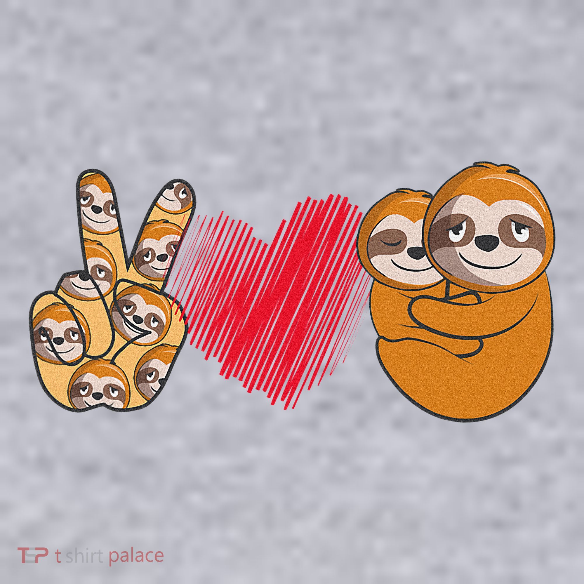 Peace Love Sloth funny Sloth Lover Women's Sweatshirt