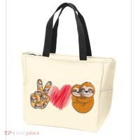 Peace Love Sloth funny Sloth Lover Tote Bag thumb 3