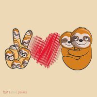 Peace Love Sloth funny Sloth Lover Tote Bag thumb 4