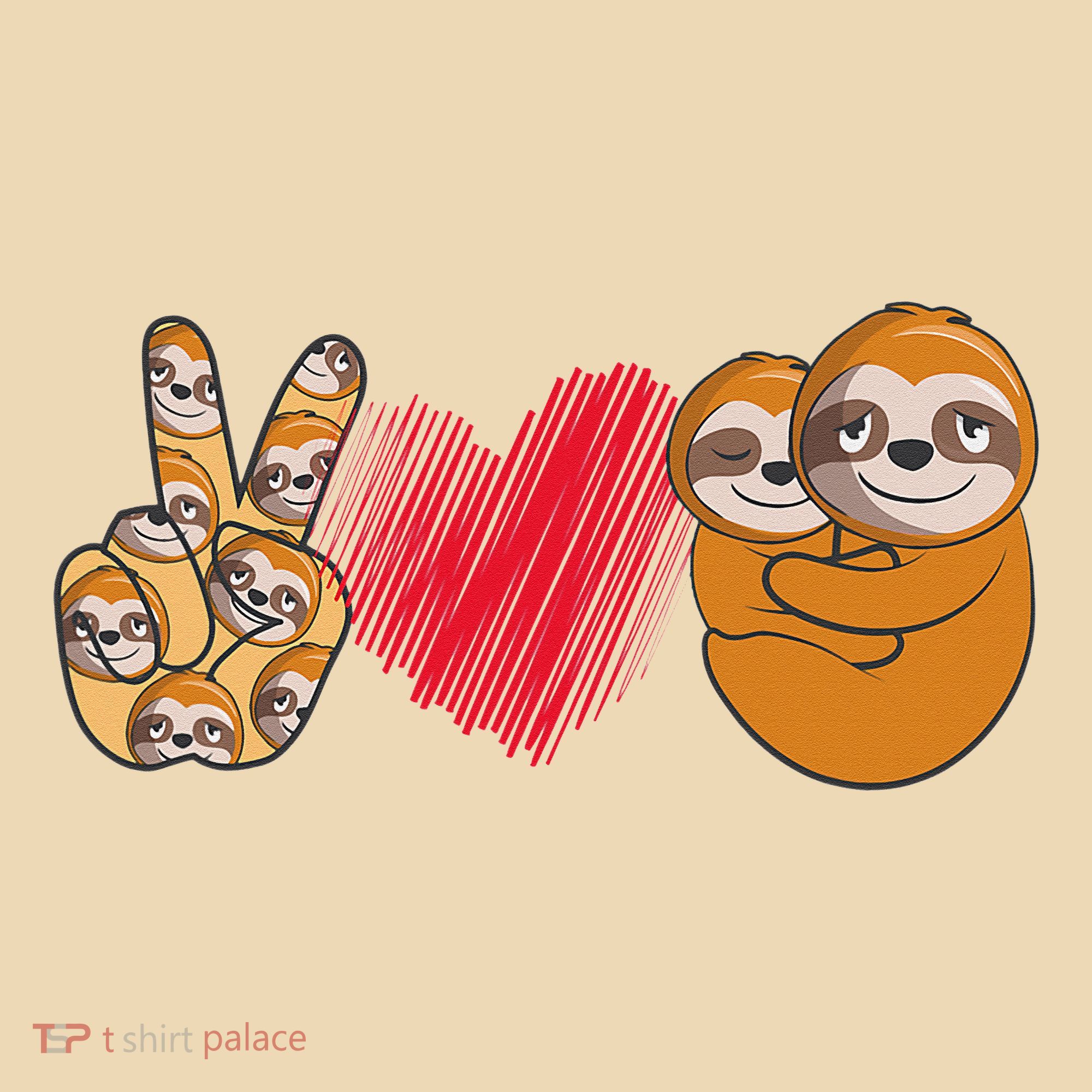 Peace Love Sloth funny Sloth Lover Tote Bag