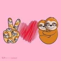 Peace Love Sloth funny Sloth Lover Coaster thumb 2