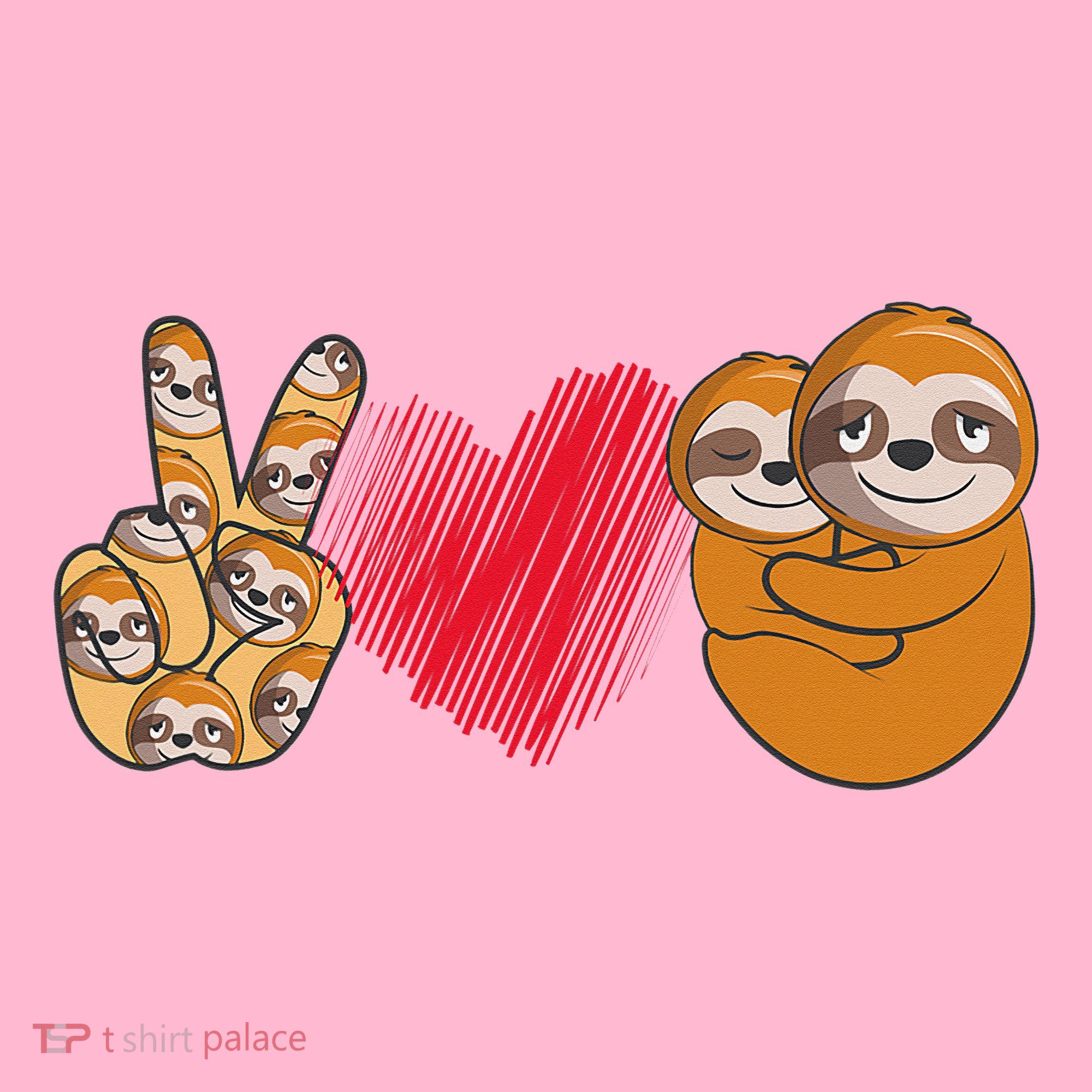Peace Love Sloth funny Sloth Lover Coaster