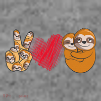 Peace Love Sloth funny Sloth Lover Toddler Hoodie thumb 2