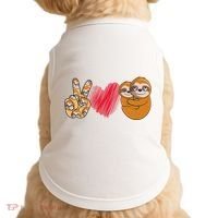 Peace Love Sloth funny Sloth Lover Doggie Tank thumb 0
