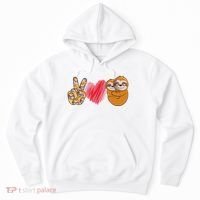 Peace Love Sloth funny Sloth Lover Hoodie thumb 0
